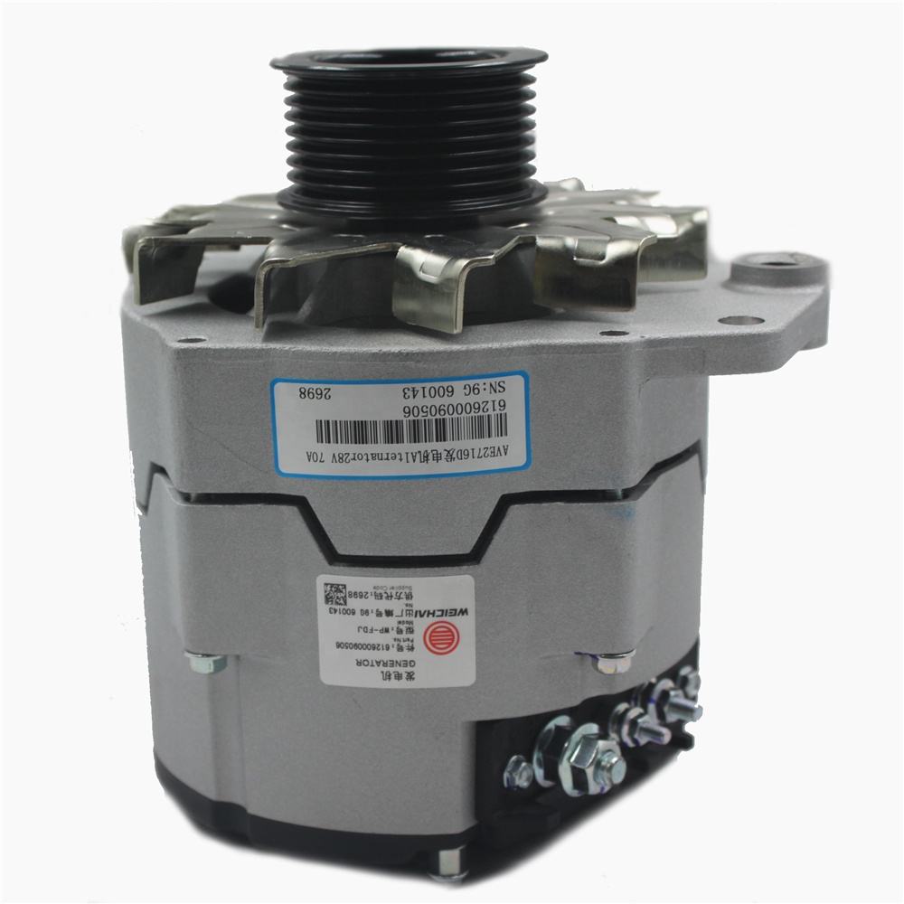 612600090506 Galimoto WD615 WP10 mbali injini alternator kwa Weichai Sinotruck Shacman